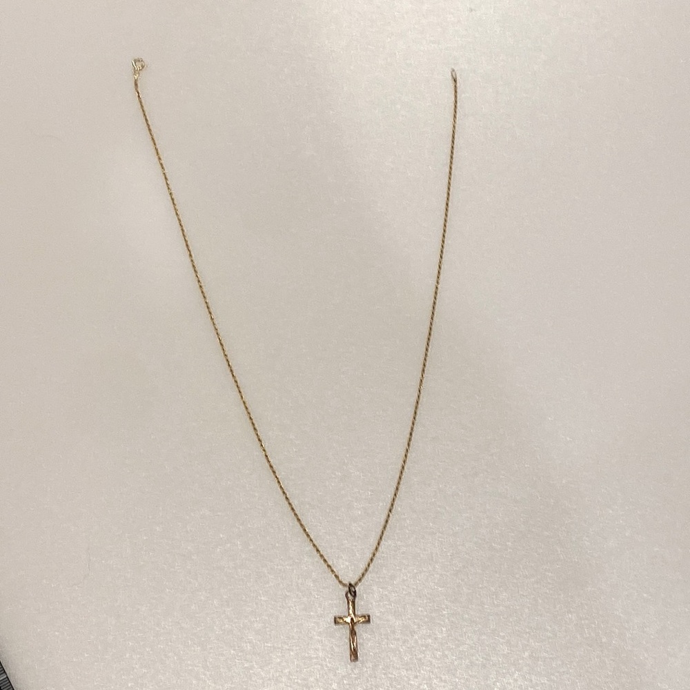 Gold Cross Rope Chain